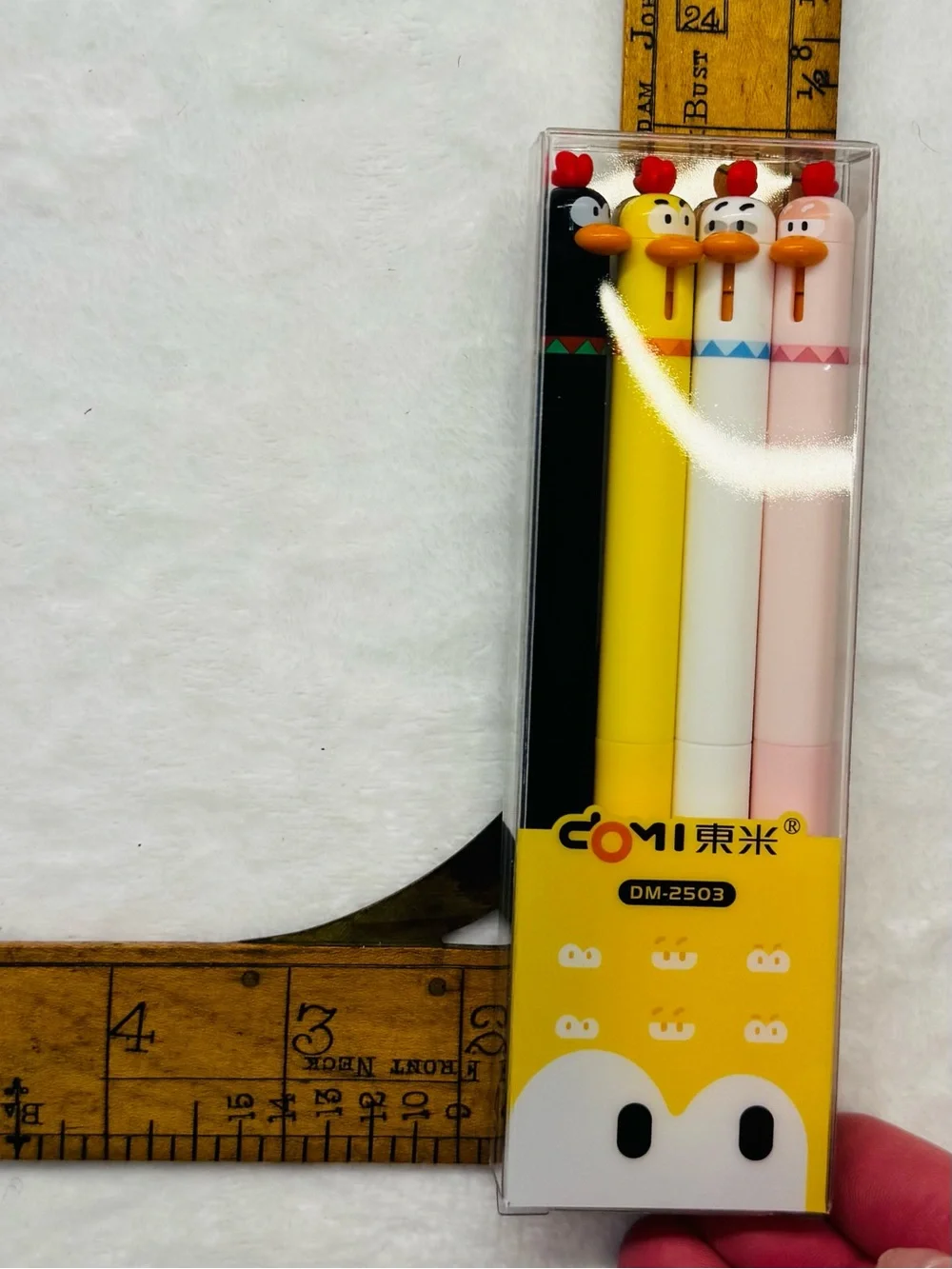 Cute Chicken Gel Pen Set of 4 Black Ink Kawaii Stationery Primary - Picture 4 of 5